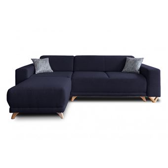 Bobochic Bella Canapé Dangle Réversible Convertible Avec Coffre 4 Places Tissu Couleur Gris Foncé