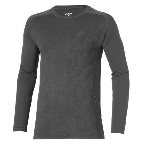 Asics Seamless Top Gris M T-shirt manches longues Adulte Homme