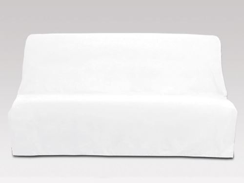 Housse clic-clac en coton PANAMA blanc