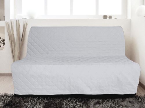 Housse bz matelassé en coton PANAMA gris