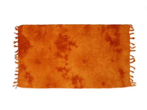 Fouta coton 100x200 cm TIE AND DYE orange