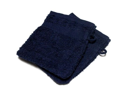 Lot de 2 gants de toilette UNI bleu 450gr/m2
