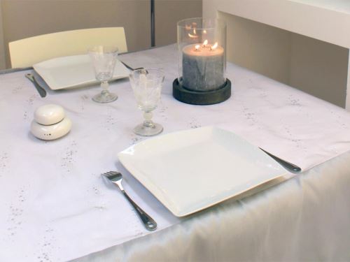 Nappe carrée HAPPINESS GRIS