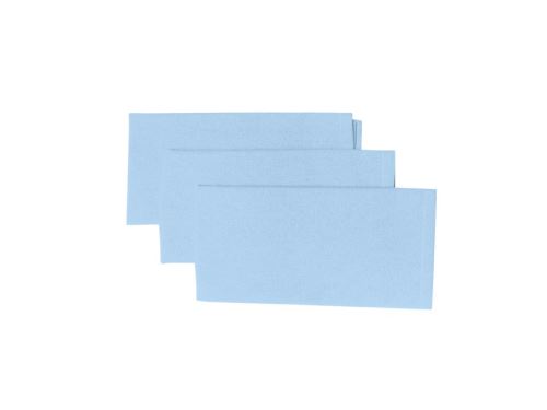 Lot de 3 serviettes en coton PANAMA bleu