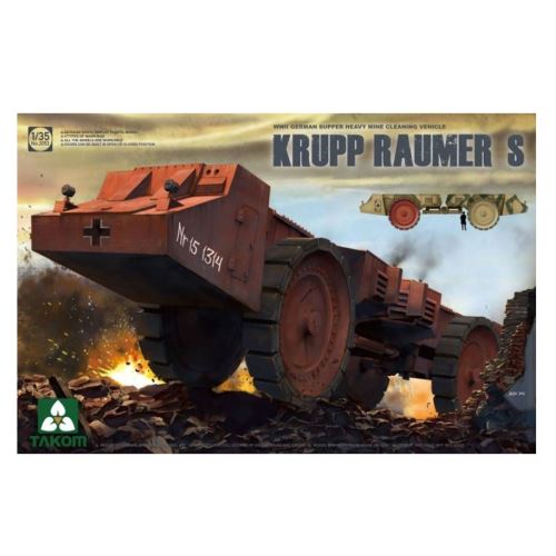 Maquette véhicule militaire : Krupp Raumer S - Véhicule de déminage allemand Takom