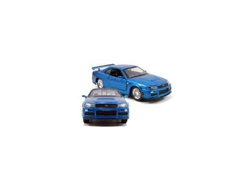 Jada Toys - Fast & Furious 1/32 2002 Nissan Skyline GTR R34 *bleu* métal