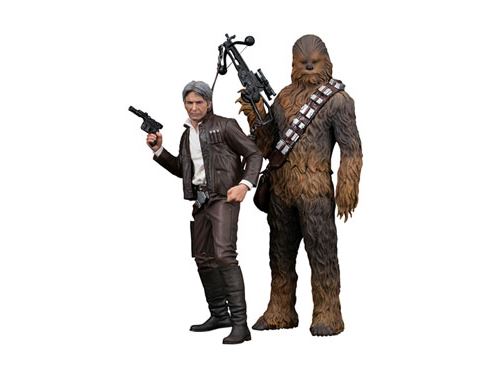 Kotobukiya - Star Wars Episode VII pack 2 statuettes 1/10 PVC ARTFX+ Han Solo & Chewbacca 20 - 23 cm