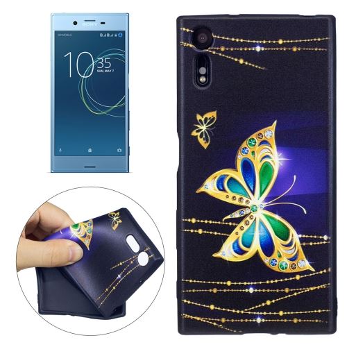 Sony Xperia XZ Coque Protection TPU Doré papillon ALS34009