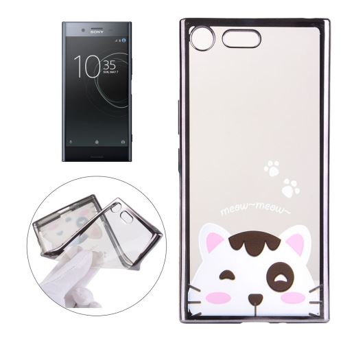 Sony Xperia XZ Premium Coque Protection TPU Electroplating chat love ALS34020