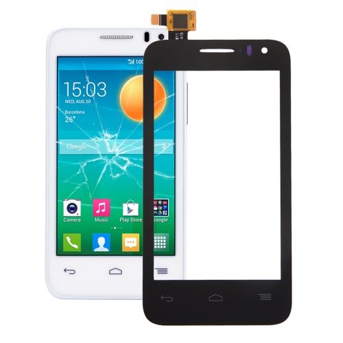 Alcatel One Touch Pop D3 / 4035 Vitre tactile remplacement Noir ALS35265