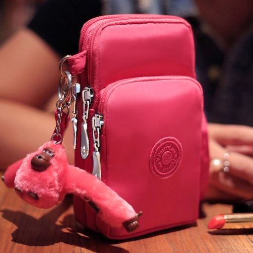LG K10 Cases Magenta Sacoche Universelle Bandoulière 17 x 9 x 5 cm Tissus Polystérène ALS32615