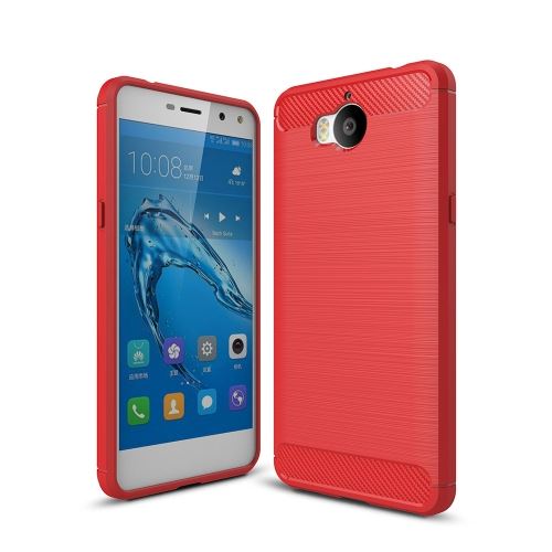 Huawei Y5 (2017) Coque Protection TPU Rouge Effet brossé ALS32305