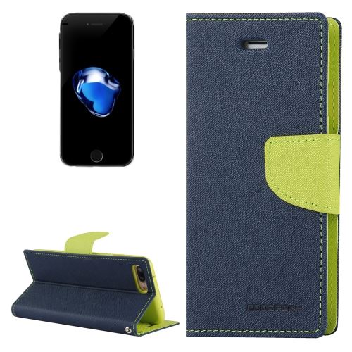 iPhone 7 Plus Housse Etui Cuir PU bleu foncé Texturé Horizontal ALS32465