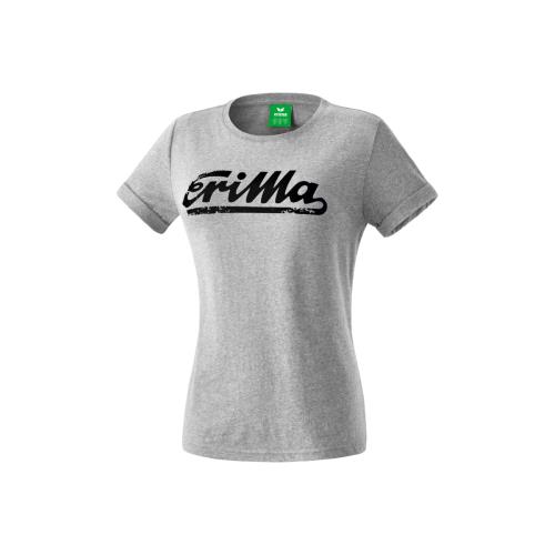 Erima - T-shirt Femme Erima Retro Basics - M - gris/noir