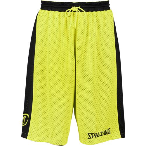Spalding - Short réversible Spalding Essential - XS - noir/jaune néon