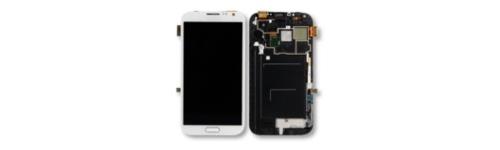 Ecran tactile + LCD blanc avec châssis de remplacement pour Samsung Galaxy Note 2 / II (GT-N7105)