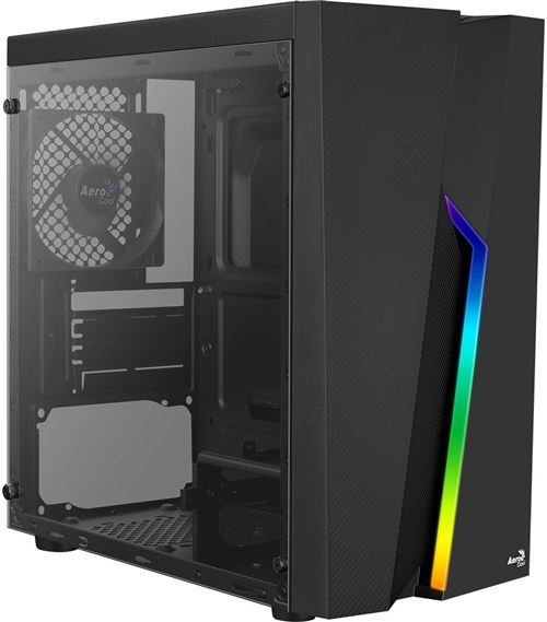 Boitier Mini Tour Micro ATX AeroCool Bolt Mini Tempered Glass RGB avec panneau vitré (Noir)