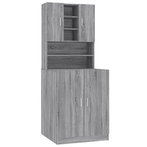 vidaXL Armoire pour machine à laver Sonoma gris Bois d'ingénierie
