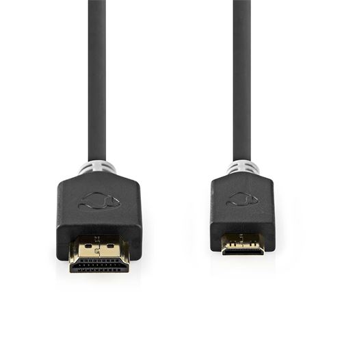 Nedis - Câble HDMI avec Ethernet - HDMI mâle pour HDMI mini mâle - 2 m - rond
