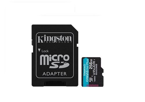 Kingston - Carte mémoire flash (adaptateur microSDXC vers SD inclus(e)) - 256 Go - A2 / Video Class V30 / UHS-I U3 / Class10 - microSDXC UHS-I