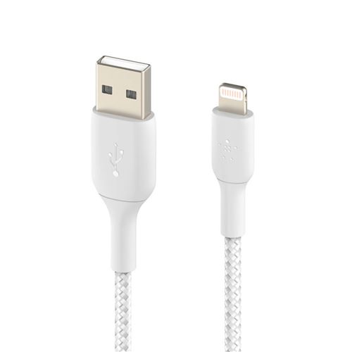 Belkin Blanc Câble Lightning Tressé Usb-A 2 M - Image 3