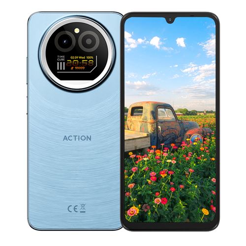 Smartphone IIIF150 Action A5Pro Bleu : 6.88 ,8Go+256Go+2To, 5100mAh, Android 15,Empreinte digitale, Dual SIM 4G,Téléphone Portable-207g