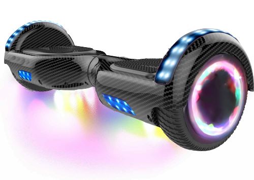 6,5 Overboard LED et Bluetooth, Moteur 700W, Auto Équilibre, Sac et Télécommande, Noir Carbone