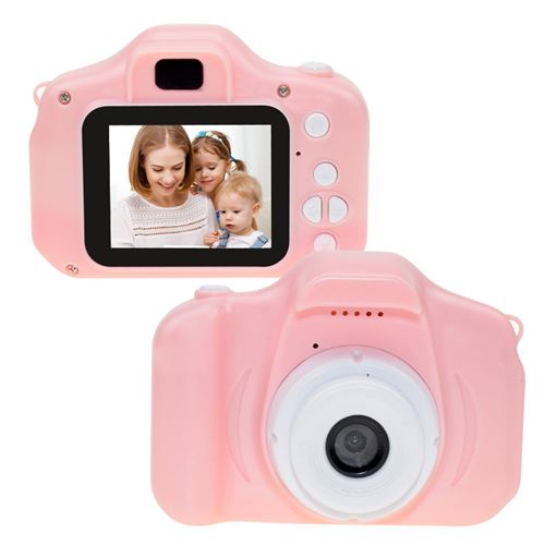 Appareil photo numérique HD, portable et ludique pour enfants-Rose