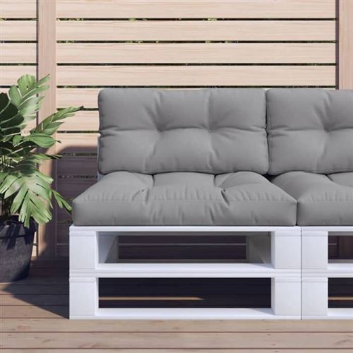 vidaXL - Coussins de palette - Lot de 2 - Gris - Image 3