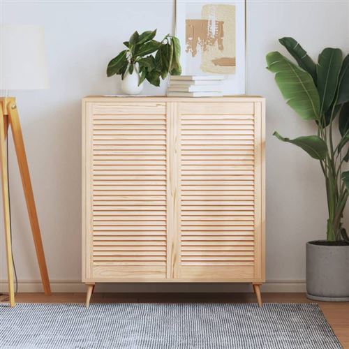 vidaXL Portes à persiennes 2 pcs Bois de pin massif 99,3x49,4 cm