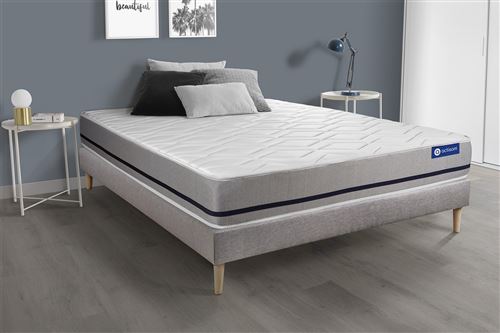 Matelas + sommier 200x200 ressorts ensach&eacute;s ACTISOM - Actiflex soft