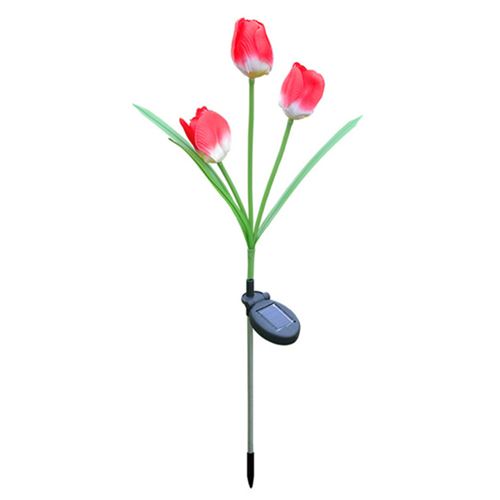 1 pièces Lampe Solaire fleur de tulipe FONGWAN pour décoration de jardin - rouge