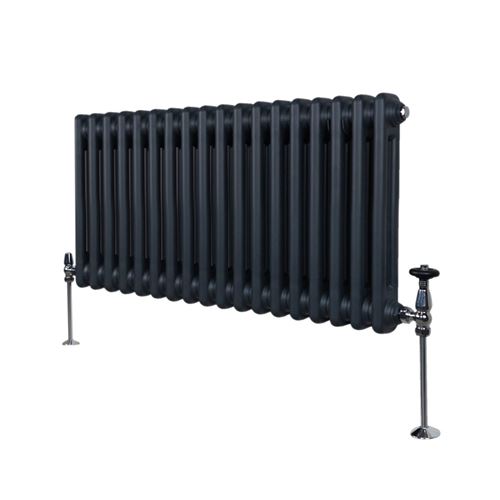 Monstershop Traditional 2 Column Radiator - 300 x 832mm - Anthracite Grey