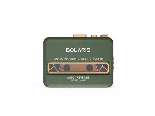 Baladeur cassettes Stéréo Auto-reverse Bolaris - Modèle Kobe - Vert
