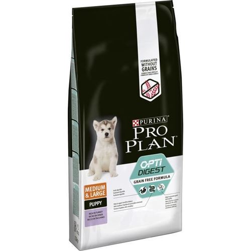 Comparer les prix de PRO PLAN OptiDigest - Medium + Large Grain Free - Pour chiot - 12 kg