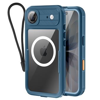Coque Étanche Intégrale pour iPhone Air MagSafe Antichocs avec Dragonne Shellbox Bleu - 1