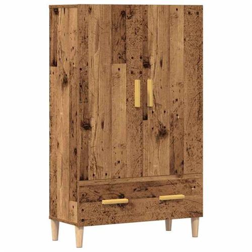 Buffet haut vieux bois 70x31x115 cm bois d'ingénierie Vidaxl