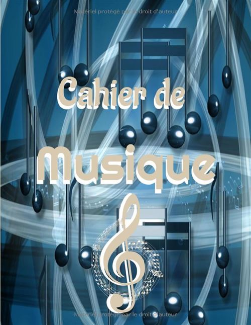 Cahier De Musique Narratik Grand Format 21,59 X 27,94 Cm 12 Portées 103 Pages Index