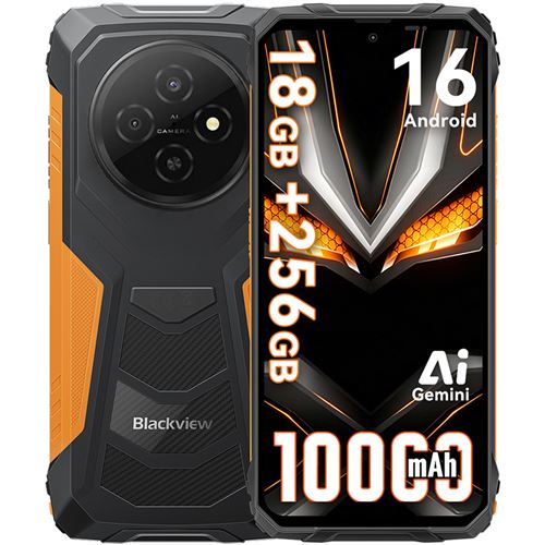 Blackview FORT 1 (6.56'' - NFC - 256 Go, 6 Go de RAM - 10000mAh) Orange