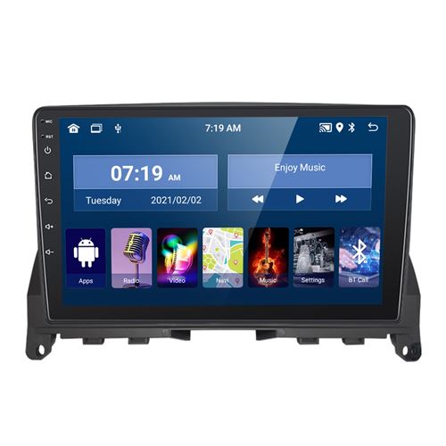 Autoradio Gearelec 9 Pouces Android pour BENZ C-CLASS W204 2007-2014 avec carplay Andriod Auto