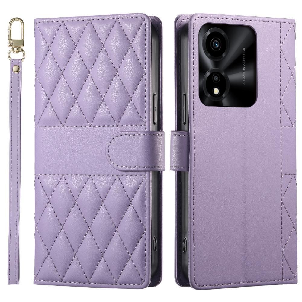 Étui Portefeuille Magnétique Pour Honor X5c Plus - Coque Flip En Cuir PU Fleur Relief, Support Et Porte-Cartes - 10