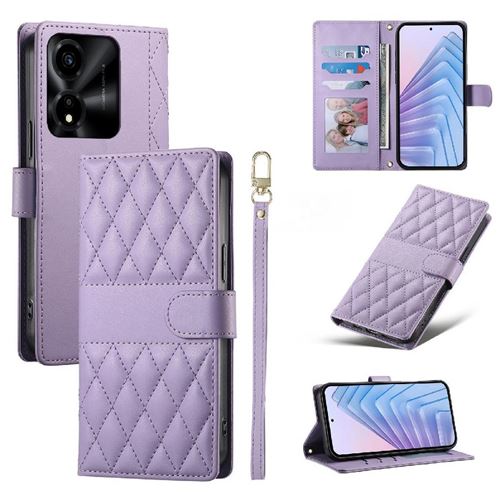 Étui Portefeuille Magnétique Pour Honor X5c Plus - Coque Flip En Cuir PU Fleur Relief, Support Et Porte-Cartes - 8
