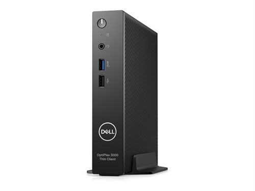 Dell OptiPlex 3000 Thin Client - Client léger - MBF 1 x Celeron N5105 / jusqu'à 2.9 GHz - RAM 8 Go - flash - eMMC 64 Go - UHD Graphics - IEEE 802.11ax (Wi-Fi 6E), Gigabit Ethernet, Bluetooth - Dell ThinOS - moniteur : aucun - noir, noir (souris) - BTP -