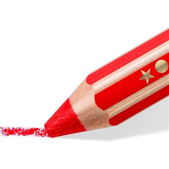 Crayons de couleur pointe large pour enfant 6 couleurs