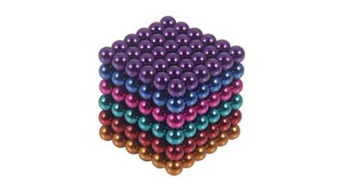 Jouet aimanté magique magnétique 216 billes 5mm -multicolore