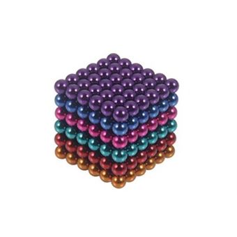 Jouet aimanté magique magnétique 216 billes 5mm -multicolore