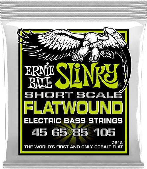 Non Communiqué Ernie Ball 2818 Filet Plat Regular Slinky Flatwound Short Scale 45-105 Cordes Guitares Basses 4