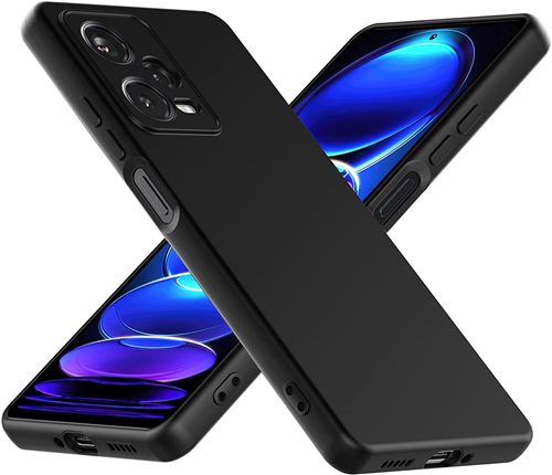 Coque Silicone Noir Pour Xiaomi Redmi Note 12 Pro 5G Little Boutik©
