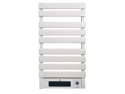 Porte-serviettes &eacute;lectrique 1500W en aluminium blanc avec display LED