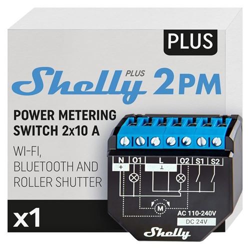 Shelly - Commutateur de relais Wifi - PLUS 2PM - Module Domotique - Image 3